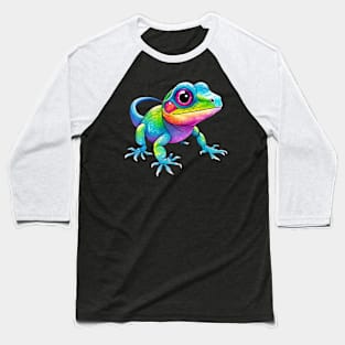 Rainbow Gecko Baseball T-Shirt